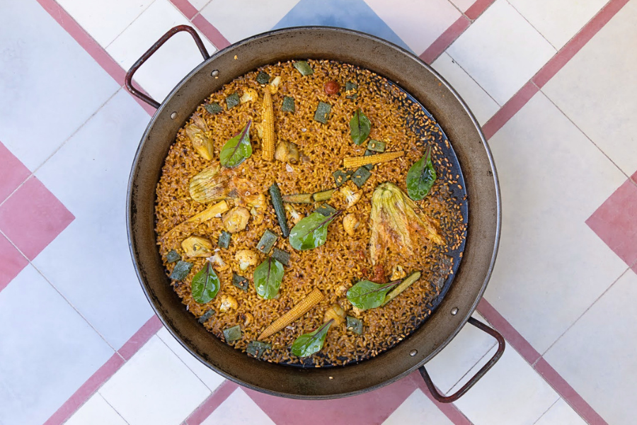 Arroz de verduras de la huerta