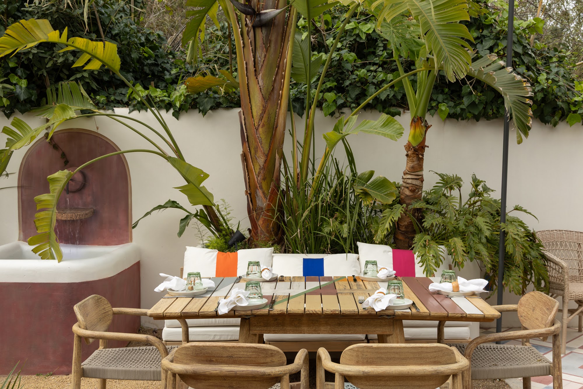 Cenas en jardín exterior beach club top