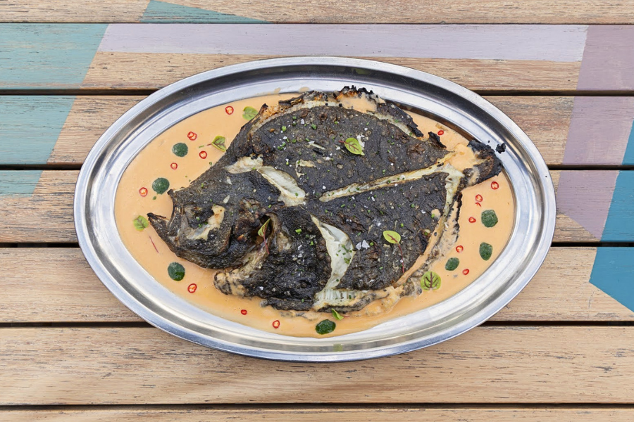 Rodaballo lonja a la parrilla